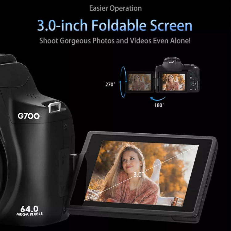 G700 4K / 64MP WiFi Digital Video Camera Camcorder 3.0 Inch IPS Screen 12X Optical Zoom, G700 G700 4K / 64MP WiFi Digital Video Camera Camcorder 3.0 Inch IPS Screen 12X Optical Zoom, G700